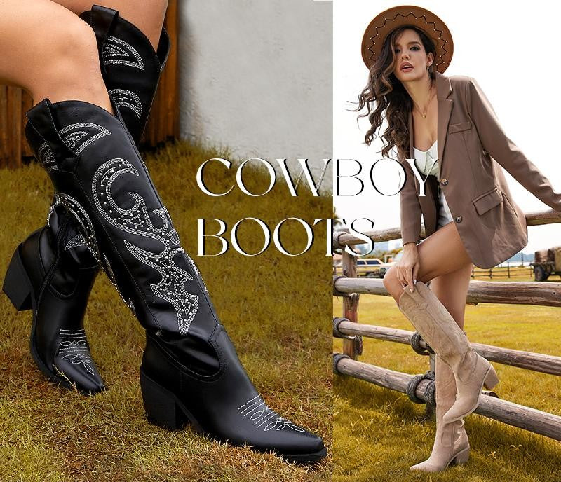 The Signature Embroidered Knee-High Cowgirl Boot